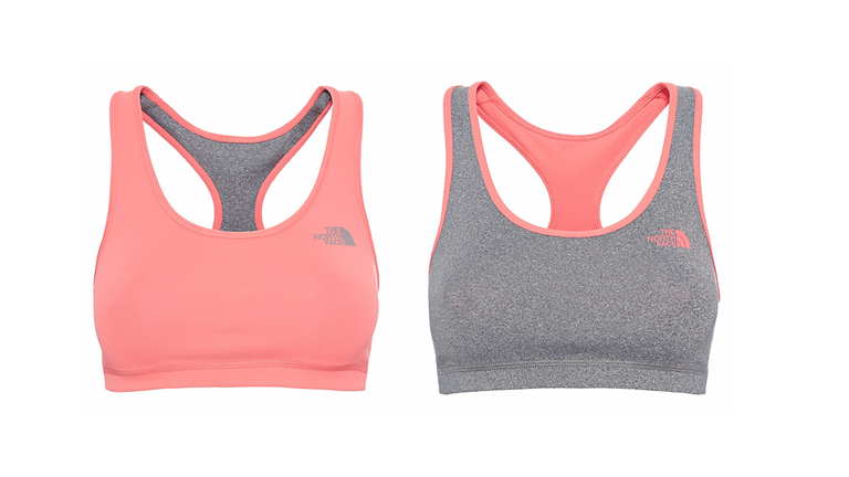 reversible north face sports bra, best sports bras for high impact cardio by healthista