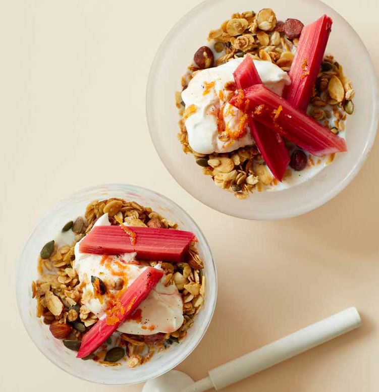 rhubarb granola bowls, How To Cook Healthy For Beginners healthy seeds to start using now, by healthista