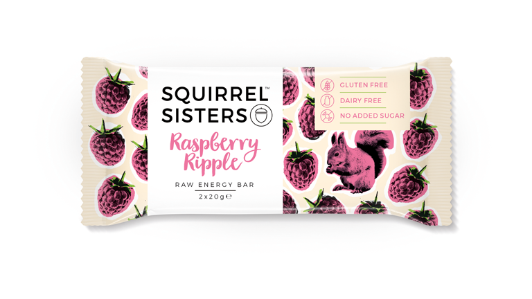 raspberry ripple, WE LOVE squirrel sisters raw snack bars by healthista