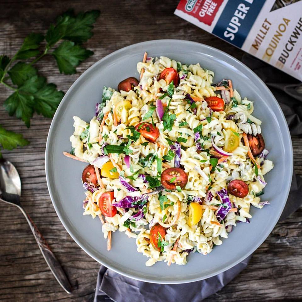 Orgran Vegan Pasta Salad, BEST pasta alternatives for gluten free, by healthista.com