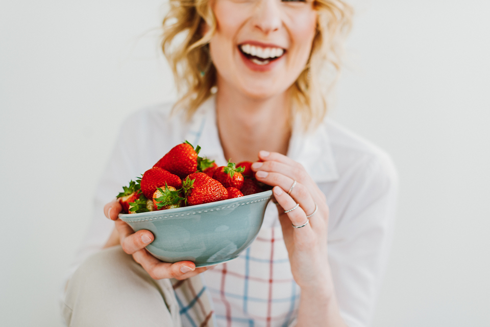 laughing with strawberries, food and mood how to eat to beat depression by healthista