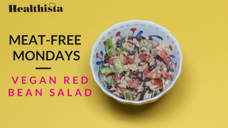 meat-free red bean main image, vegetarian week by healthista