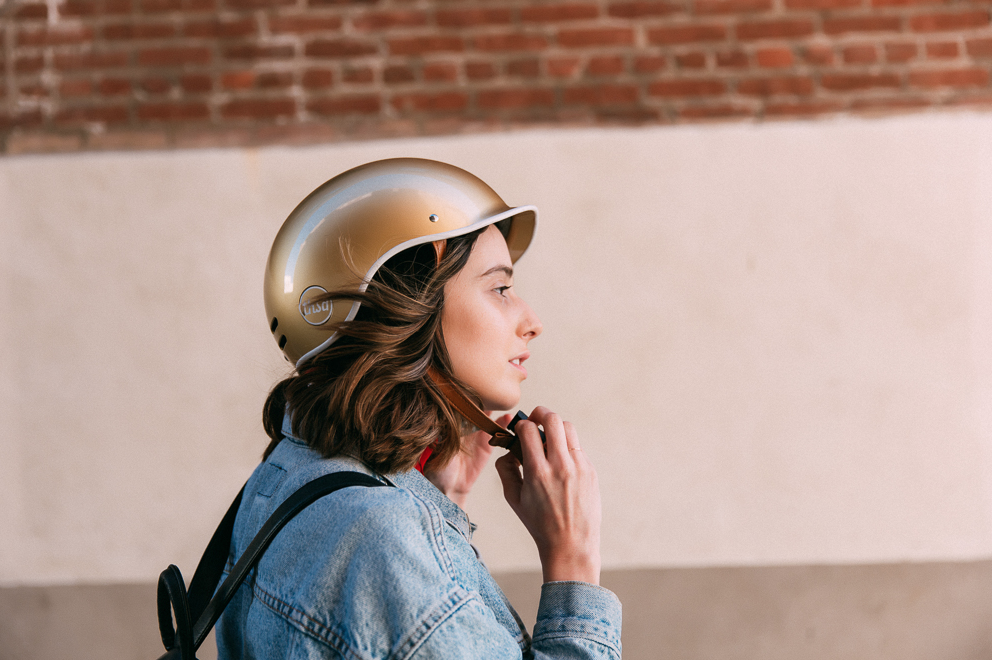 gold helmet KITSPIRATION The Cycling Store by healthista