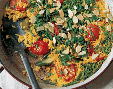 paella, meat-free monday recipe by healthista