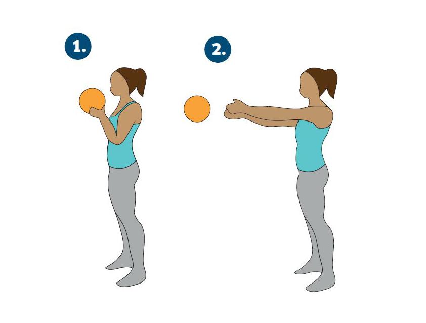 chest ball throw Katarina Johnson-Thompson's 45-minute athlete's workout for non-athletes by healthista