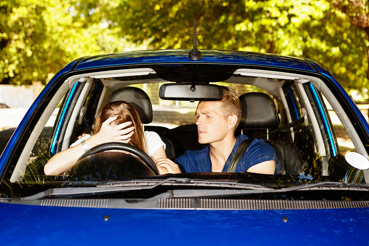 couple arguing in car, golden rules of fighting clean healthista