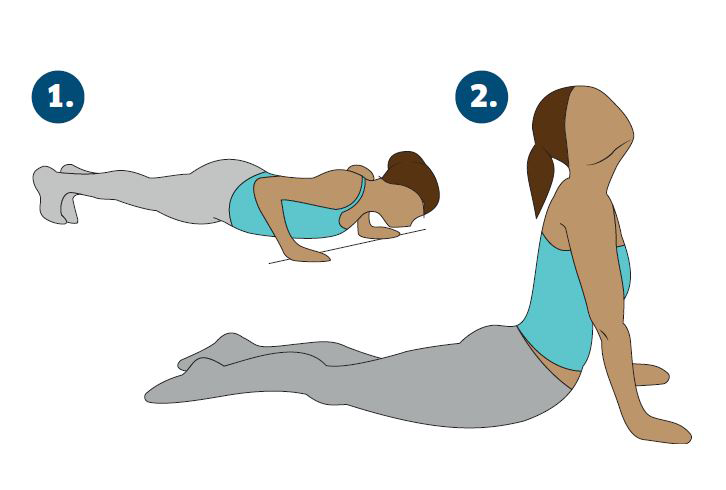 lower back and abdominal stretch, Katarina Johnson-Thompson's workout for non-athletes by healthista