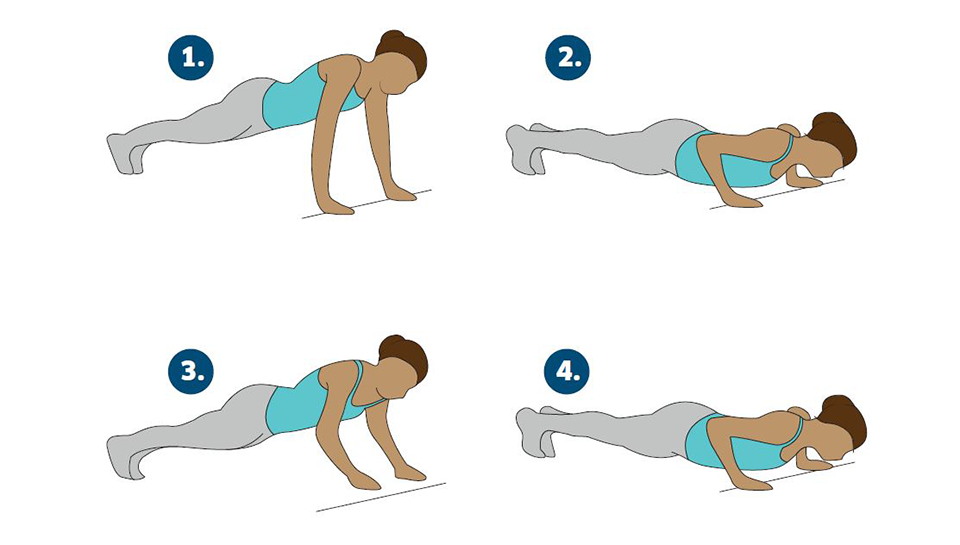 power push ups, Katarina Johnson-Thompson's 45-minute athlete's workout for non-athletes by healthista