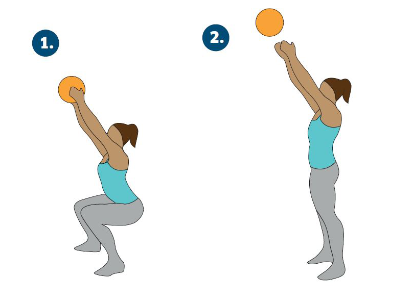 squat ball jump throw, Katarina Johnson-Thompson's 45-minute athlete's workout for non-athletes by healthista