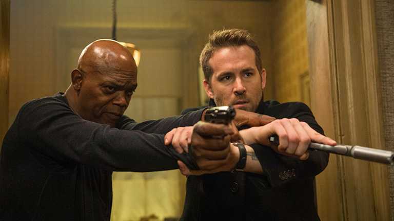 Samuel L Jackson, Ryan Reynolds Hitman's Bodyguard main, how does a bodyguard keep fit by healthista