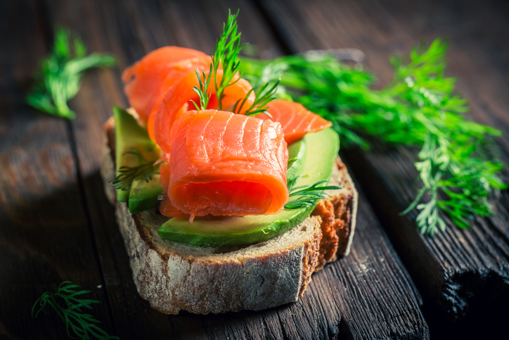 salmon avocado toast, what an athlete eats in a day by healthista