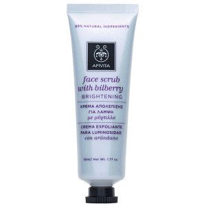 bilberry brightening scrub apivita, best brightening beauty products by healthista.com