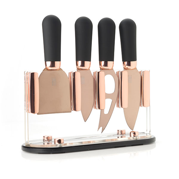 Brooklyn-Rose-Gold-Slate-Cheese-Board-Set 15 Best Christmas gifts for foodies and kitchens, by healthista.com (2)