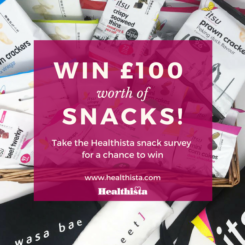 itsu healthista snacking survey giveaway promo