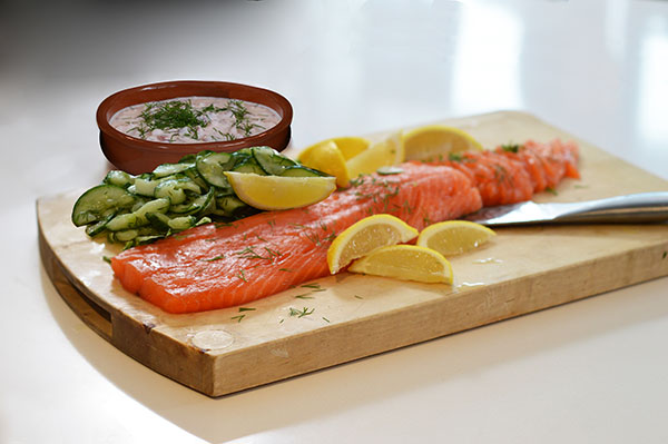 Cured-salmon-cucumber-and-dill-salad-radish-and-lemon-yoghurt