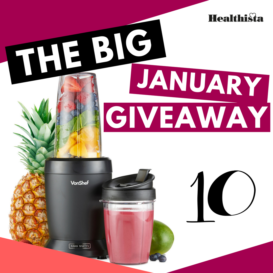 Healthista Big January Giveaway Vonshef blender Win