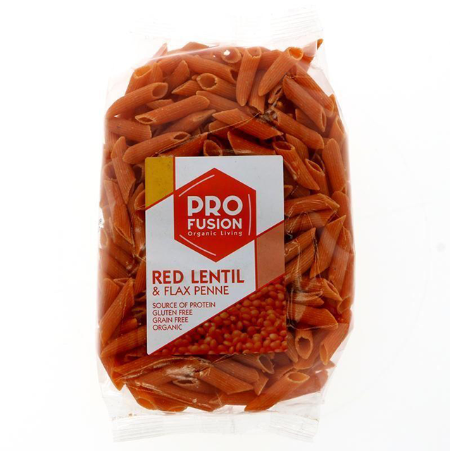 profusion red lentil and flax penne, best protein pasta by healthista