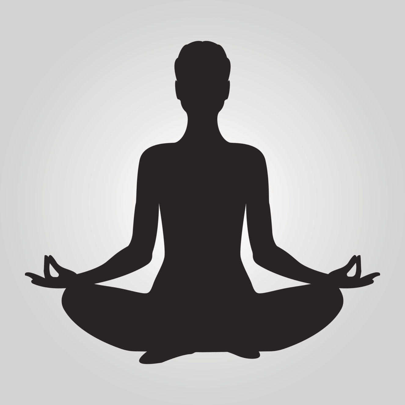 yoga. lotus position silhouette. vector shape