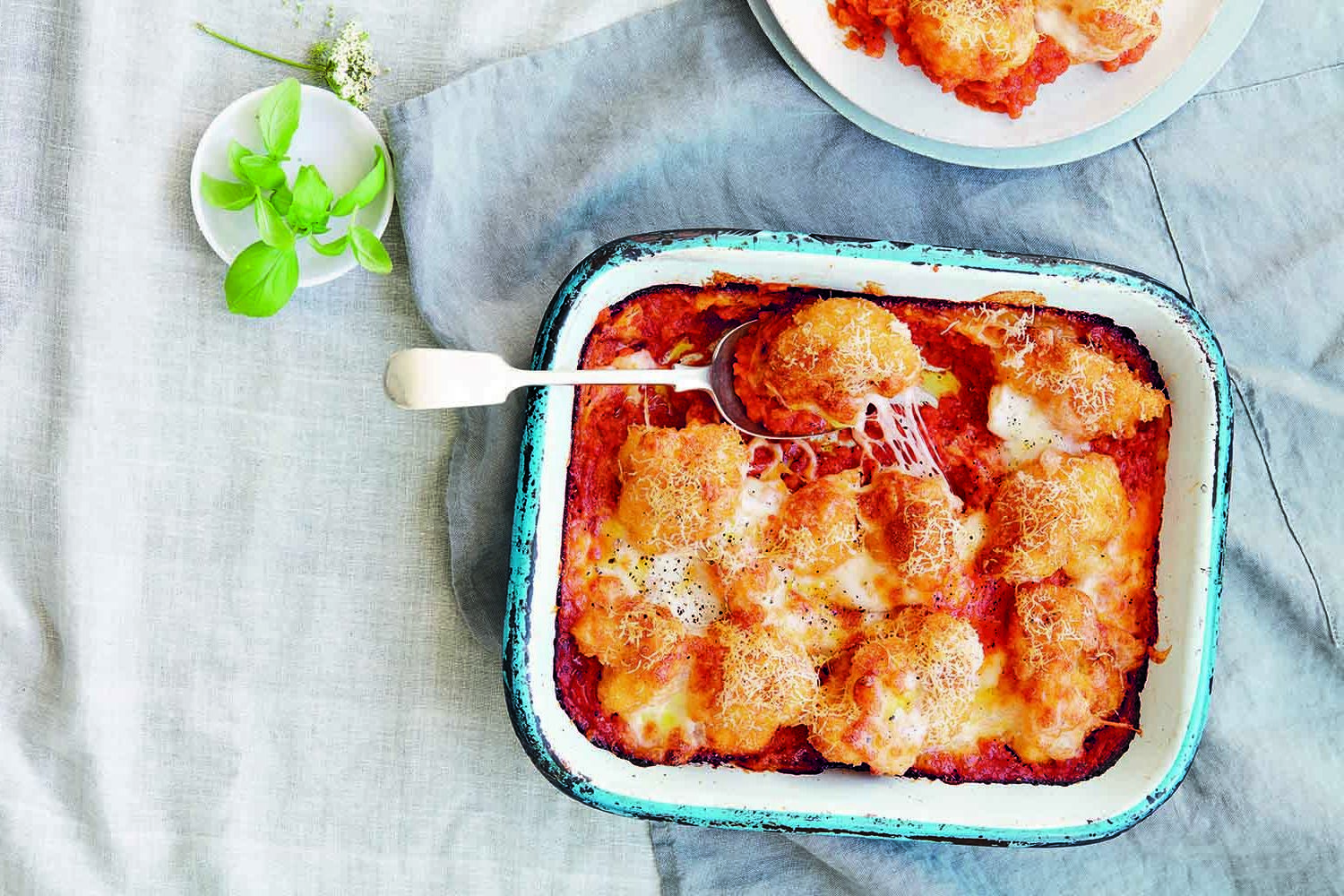 gooey cauliflower parmigiana gluten free caroline byron