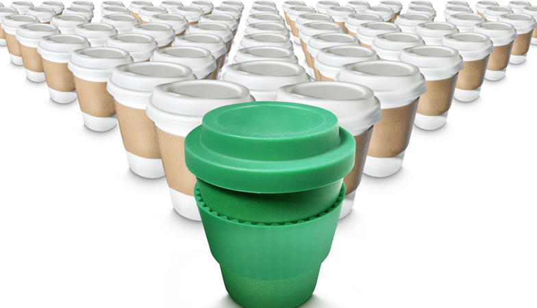 greenpeace plastic free july tips re-usable coffee cup Will McCallum Healthista