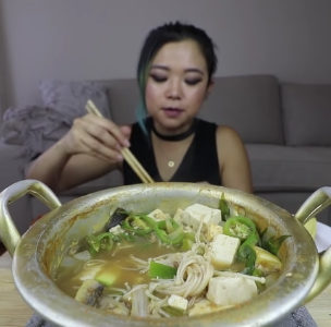 mukbang, youtube, trend, cheap lazy vegan, healthista