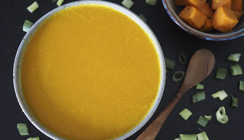 mood food diet, healthista, pumpkin coconut sweet potato soup