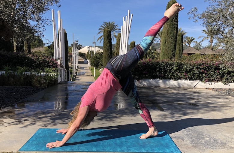 ibiza yoga outside in text