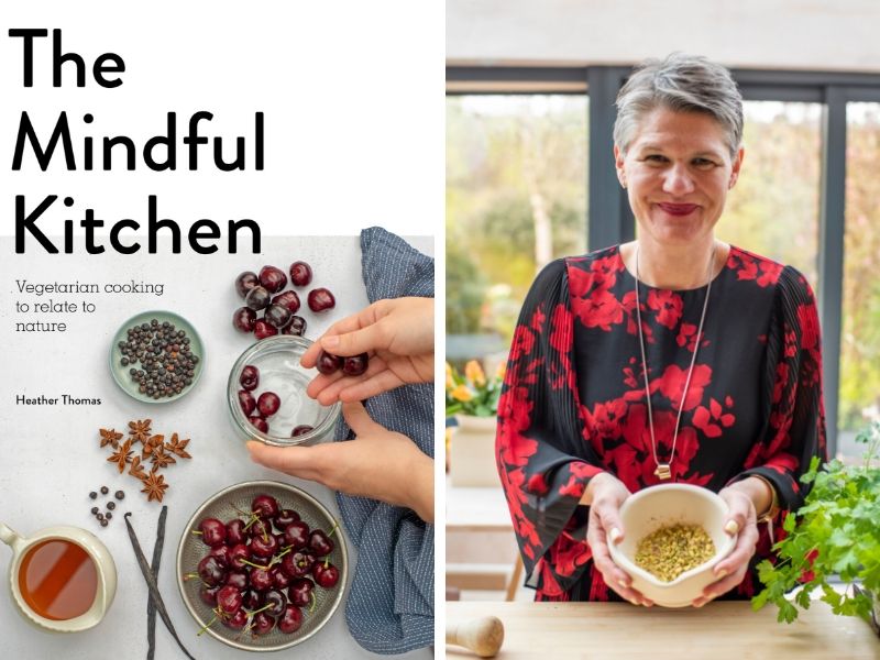 plant-based recipes - mindful kitchen - book jacket and author headshot