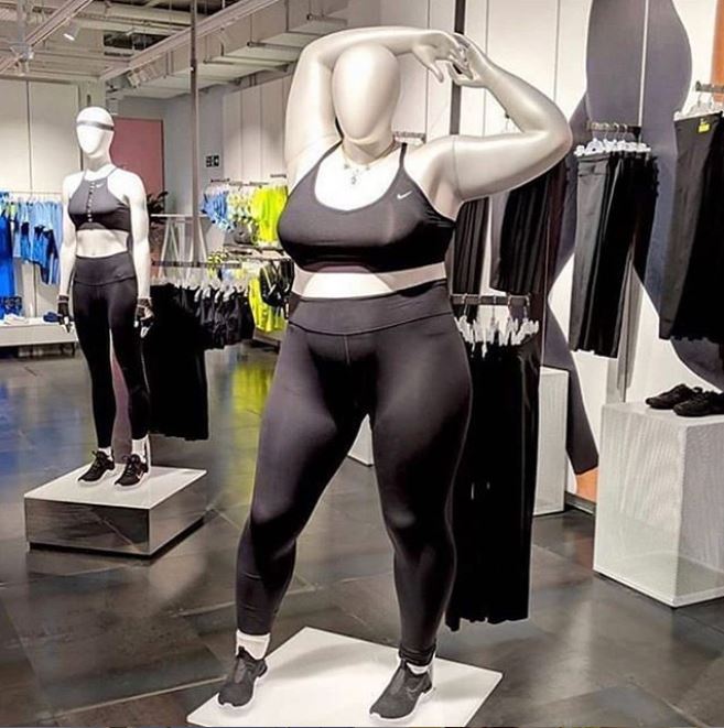 Nike plus sized mannequin