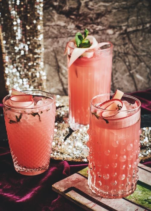 Rhubarb and ginger spritzer healthy cocktail recipes healthista