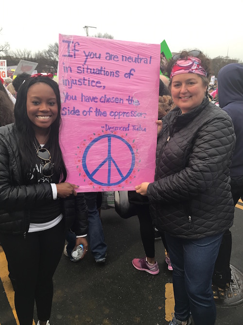 Mungi Ngomane at the Women's March ubuntu healthista