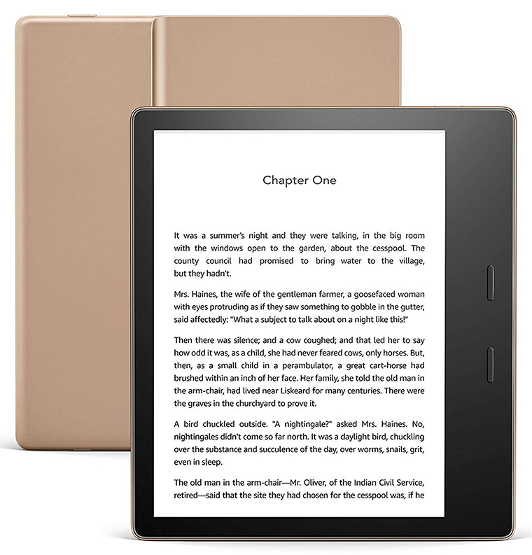 Kindle Oasis, Gold cropped