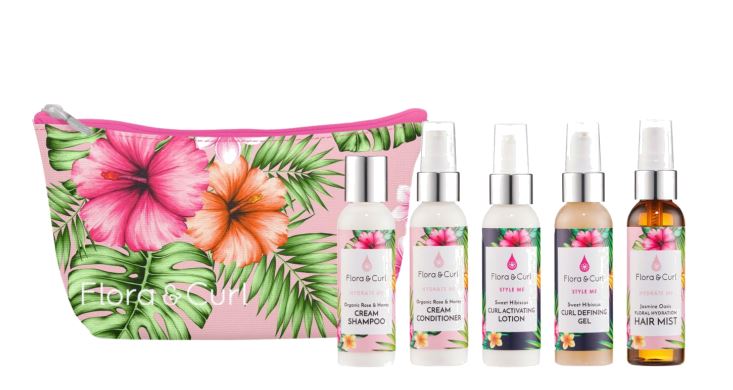 flora and curl travel kit