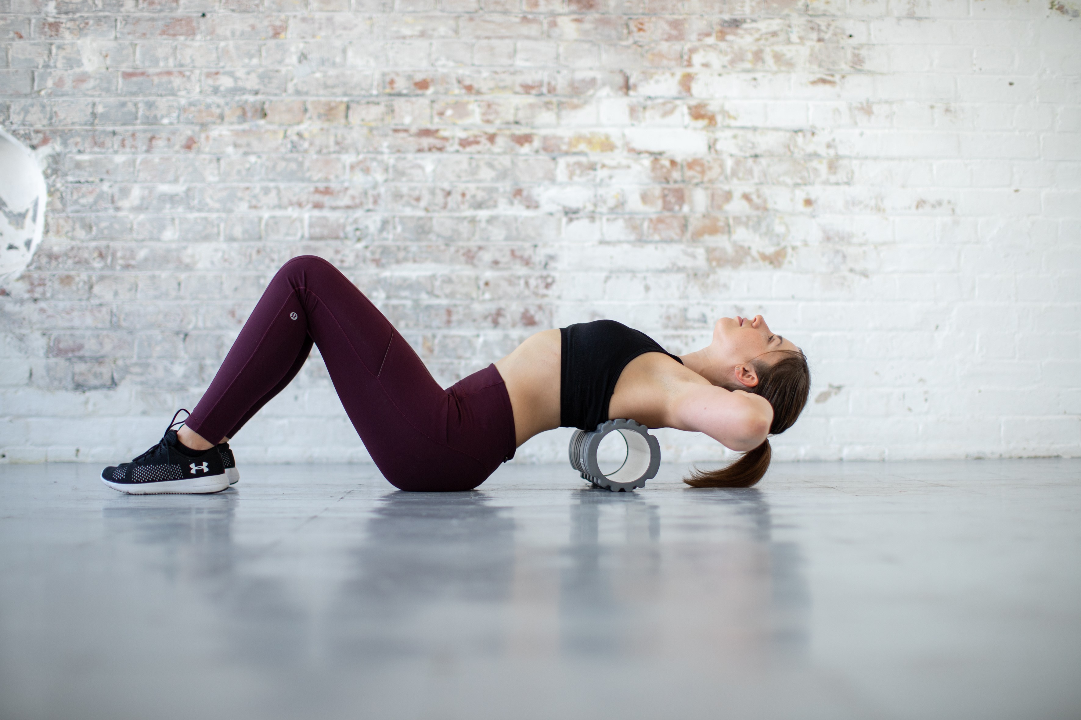 Finola back stretches foam roller