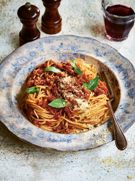 Lentil Bolognese protein packed