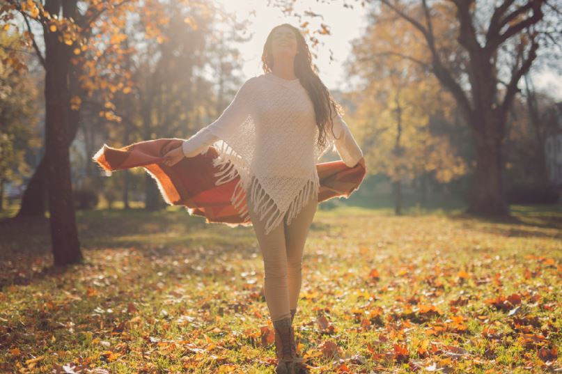 Reduce stress by tonight woman walking