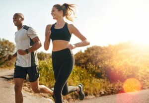 3 ways to speak to your partner about their mental health couple jogging togethe