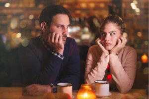 3 ways to speak to your partner about their mental health couple looking at eachother unsure