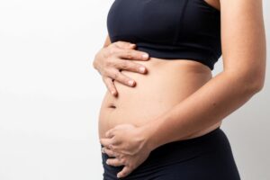 woman with bloated stomach bad digestion