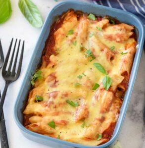 healthy pasta recipe ryan le breton bakes ziti with mozarella cheese