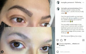 tracie giles eyebrow tattoo removal instagram