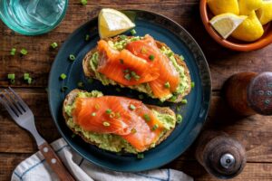 salmon and avocado on toast