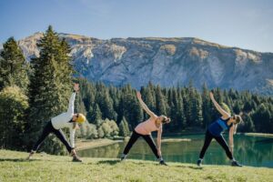 spiritual awakening yoga in the mountains